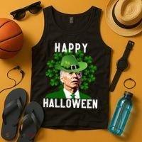 Funny Joe Biden St Patricks Day Confused Halloween Biden Tank Top thumb 4