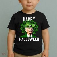 Funny Joe Biden St Patricks Day Confused Halloween Biden Toddler T-Shirt thumb 2