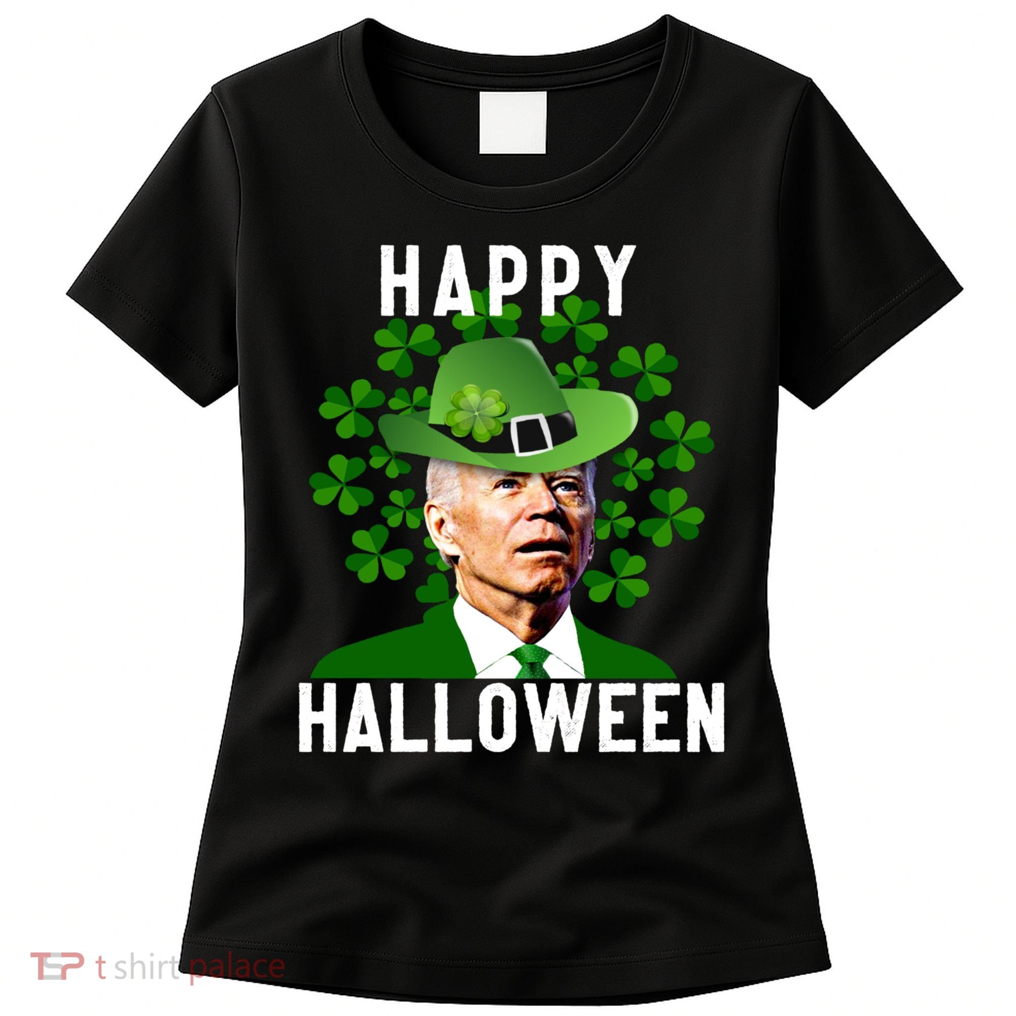 Funny Joe Biden St Patricks Day Confused Halloween Biden Women's T-Shirt