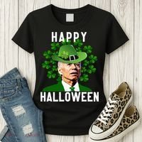 Funny Joe Biden St Patricks Day Confused Halloween Biden Women's T-Shirt thumb 3