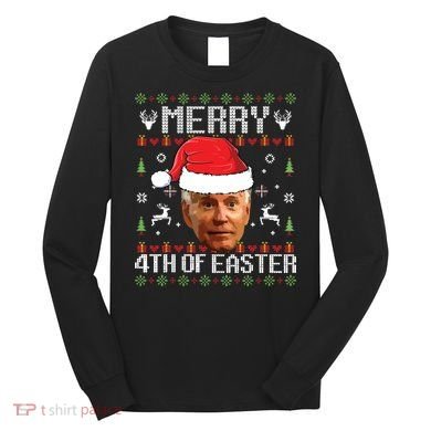 Funny Joe Biden Ugly Christmas Sweater Long Sleeve Shirt