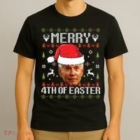 Funny Joe Biden Ugly Christmas Sweater T-Shirt thumb 3