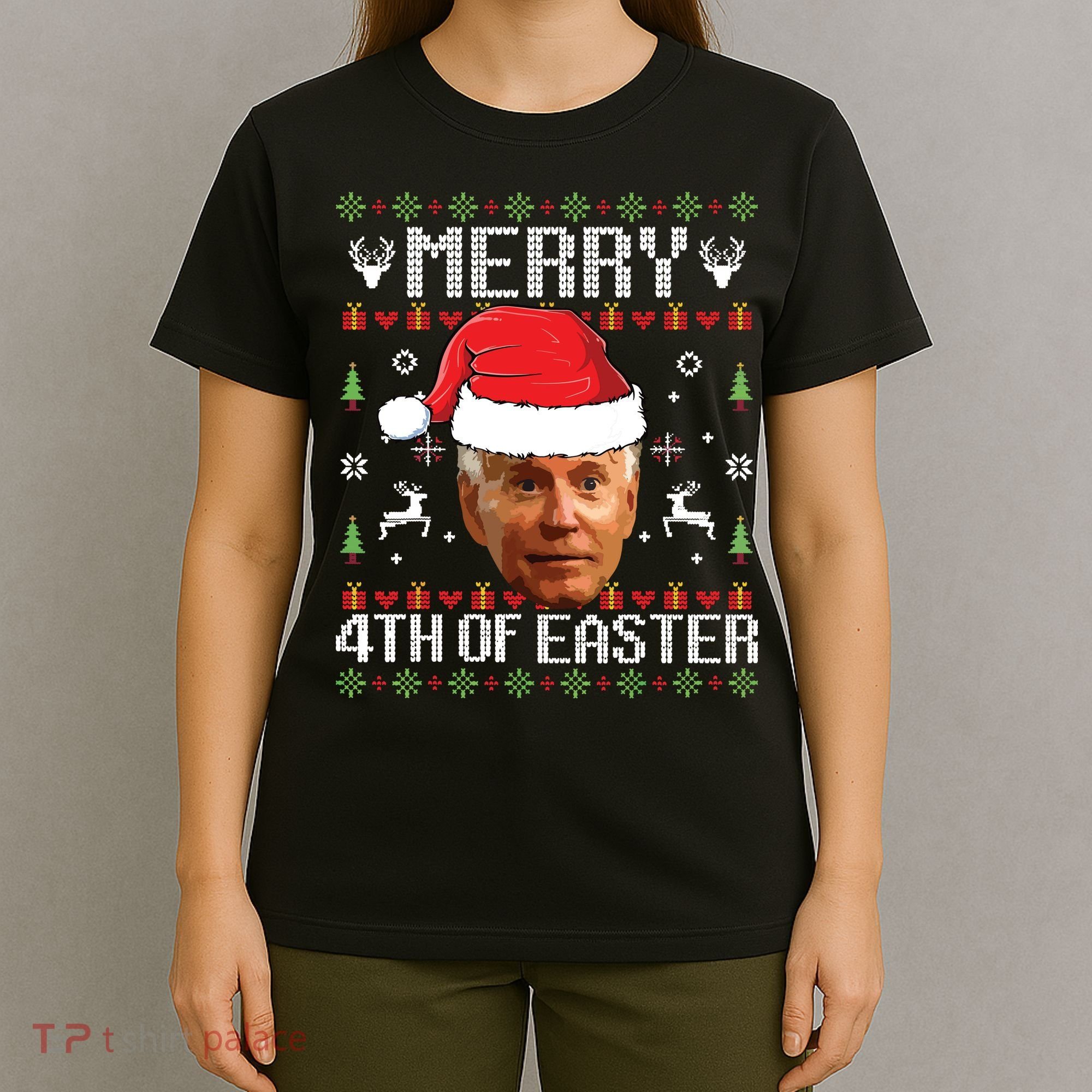 Funny Joe Biden Ugly Christmas Sweater T-Shirt