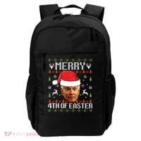 Funny Joe Biden Ugly Christmas Sweater Backpack thumb 0