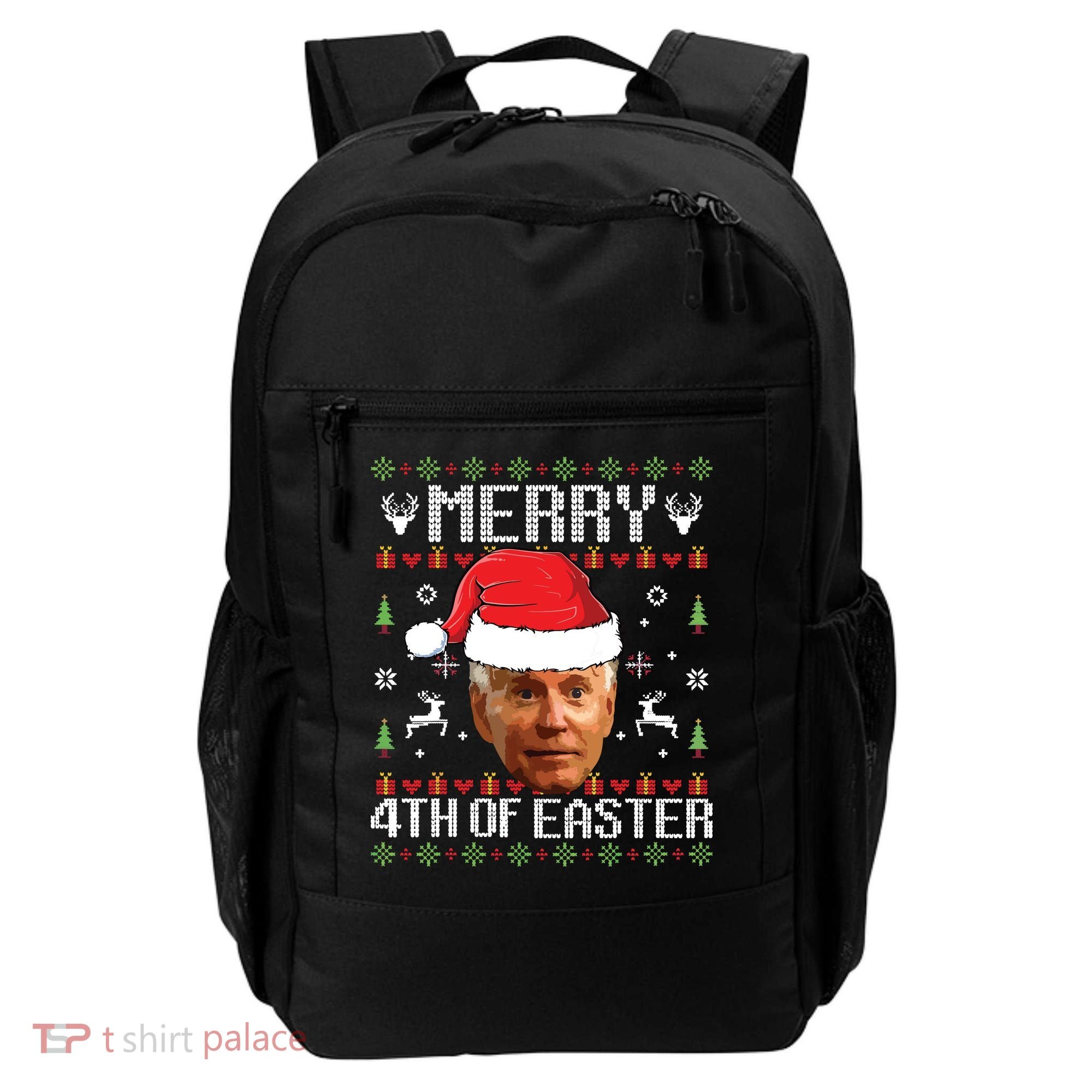 Funny Joe Biden Ugly Christmas Sweater Backpack