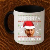 Funny Joe Biden Ugly Christmas Sweater Coffee Mug thumb 2