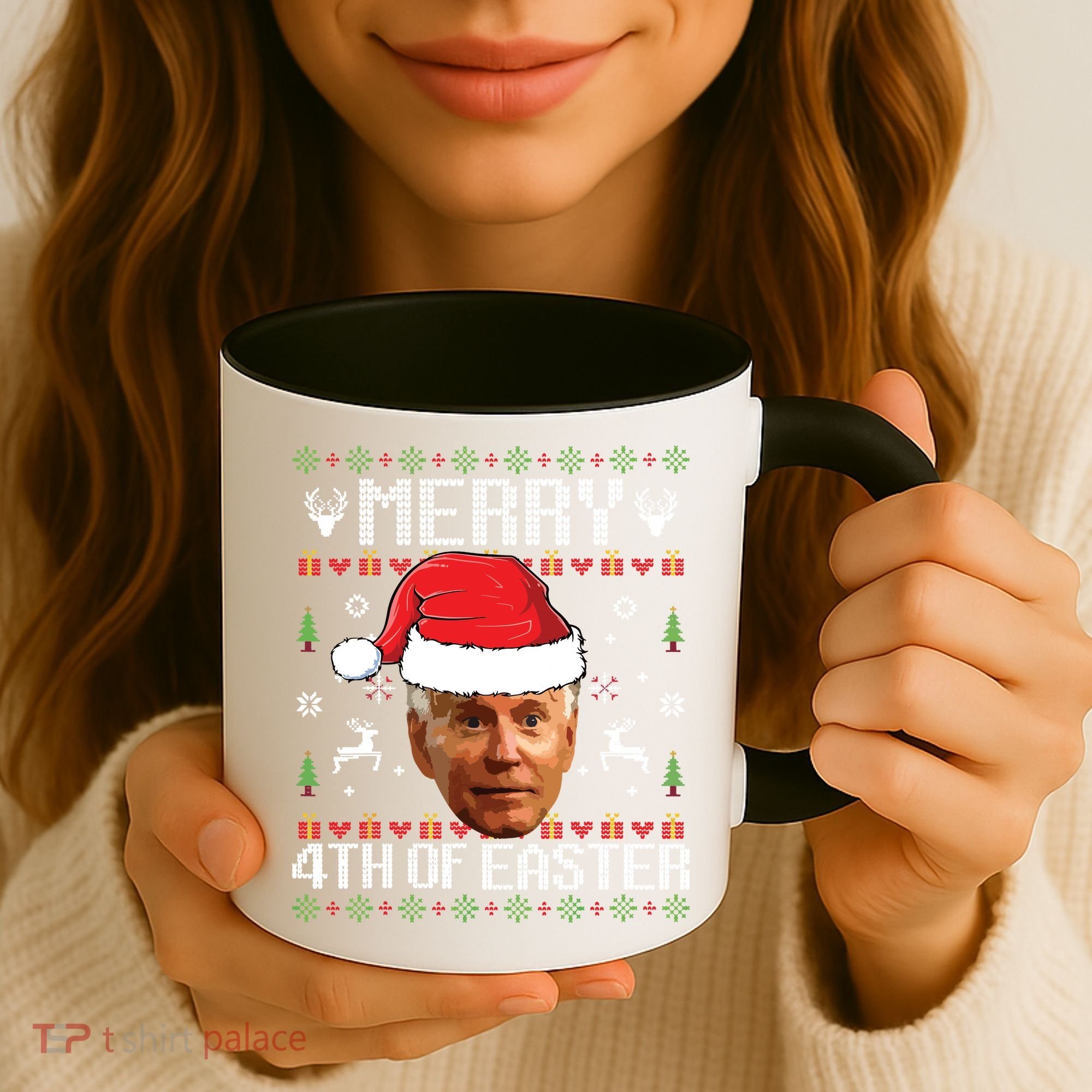 Funny Joe Biden Ugly Christmas Sweater Coffee Mug