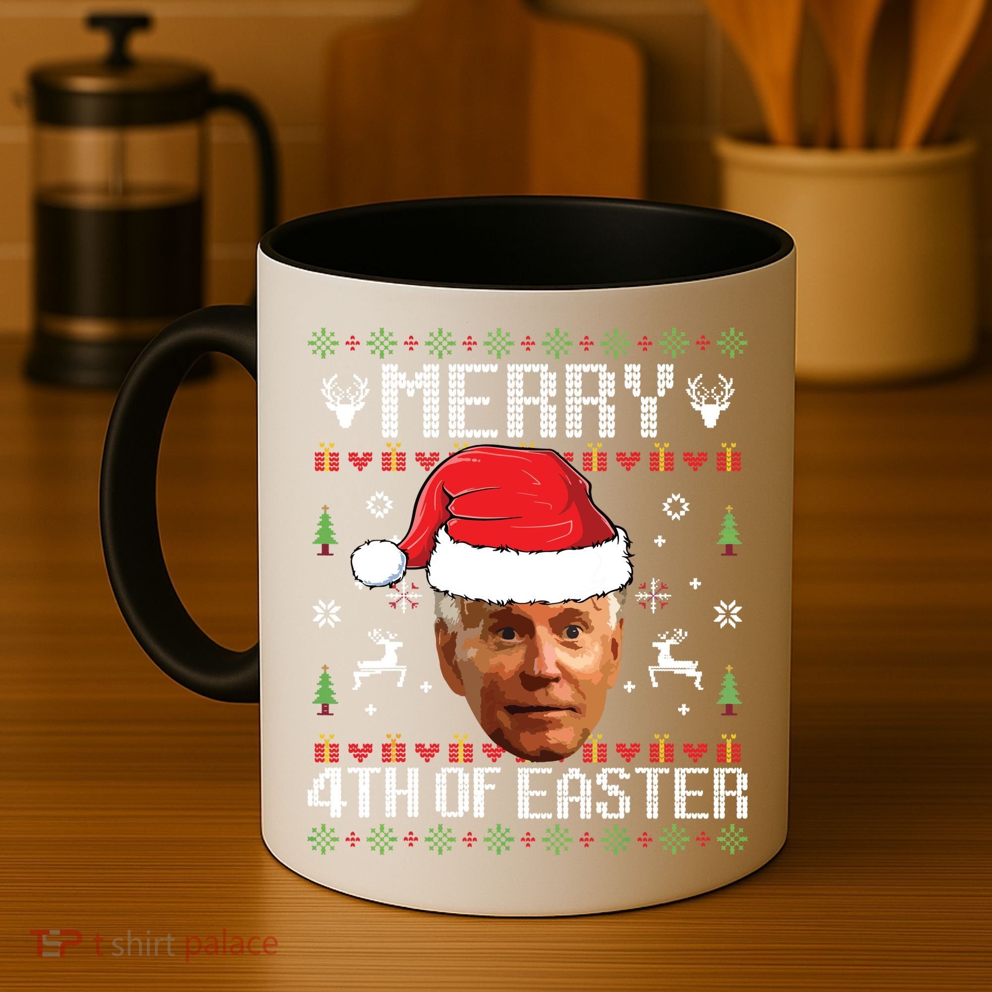 Funny Joe Biden Ugly Christmas Sweater Coffee Mug