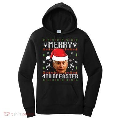 Funny Joe Biden Ugly Christmas Sweater Women's Hoodie