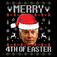 Funny Joe Biden Ugly Christmas Sweater Women's Hoodie thumb 2