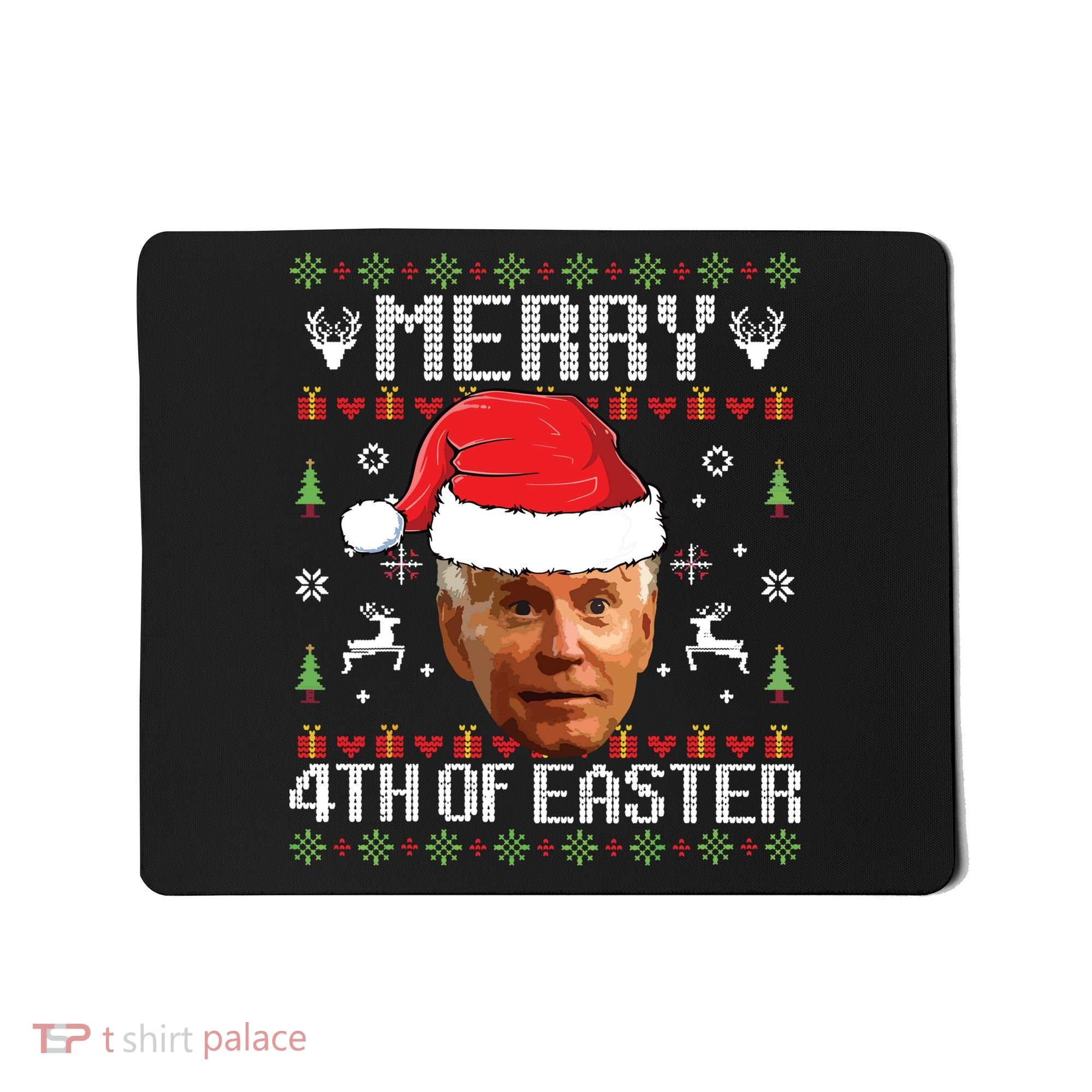 Funny Joe Biden Ugly Christmas Sweater Mousepad