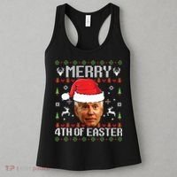 Funny Joe Biden Ugly Christmas Sweater Women's Tank Top thumb 3