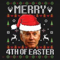 Funny Joe Biden Ugly Christmas Sweater Women's Tank Top thumb 5