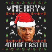 Funny Joe Biden Ugly Christmas Sweater Hat thumb 2
