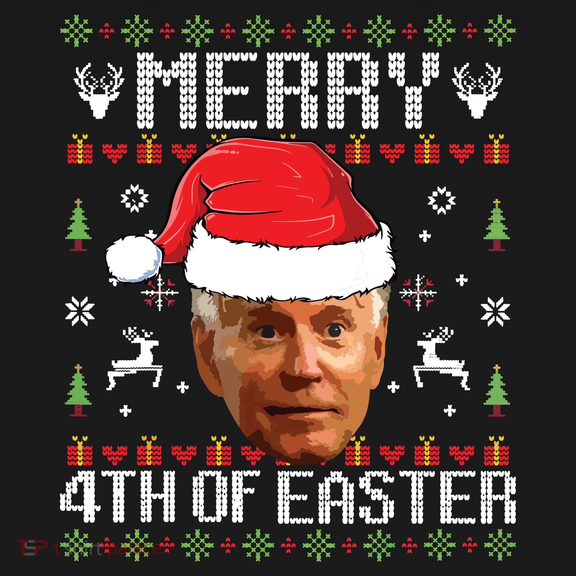 Funny Joe Biden Ugly Christmas Sweater Toddler Hoodie