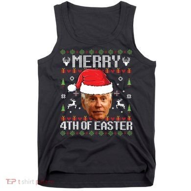 Funny Joe Biden Ugly Christmas Sweater Tank Top
