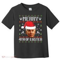 Funny Joe Biden Ugly Christmas Sweater Toddler T-Shirt thumb 0