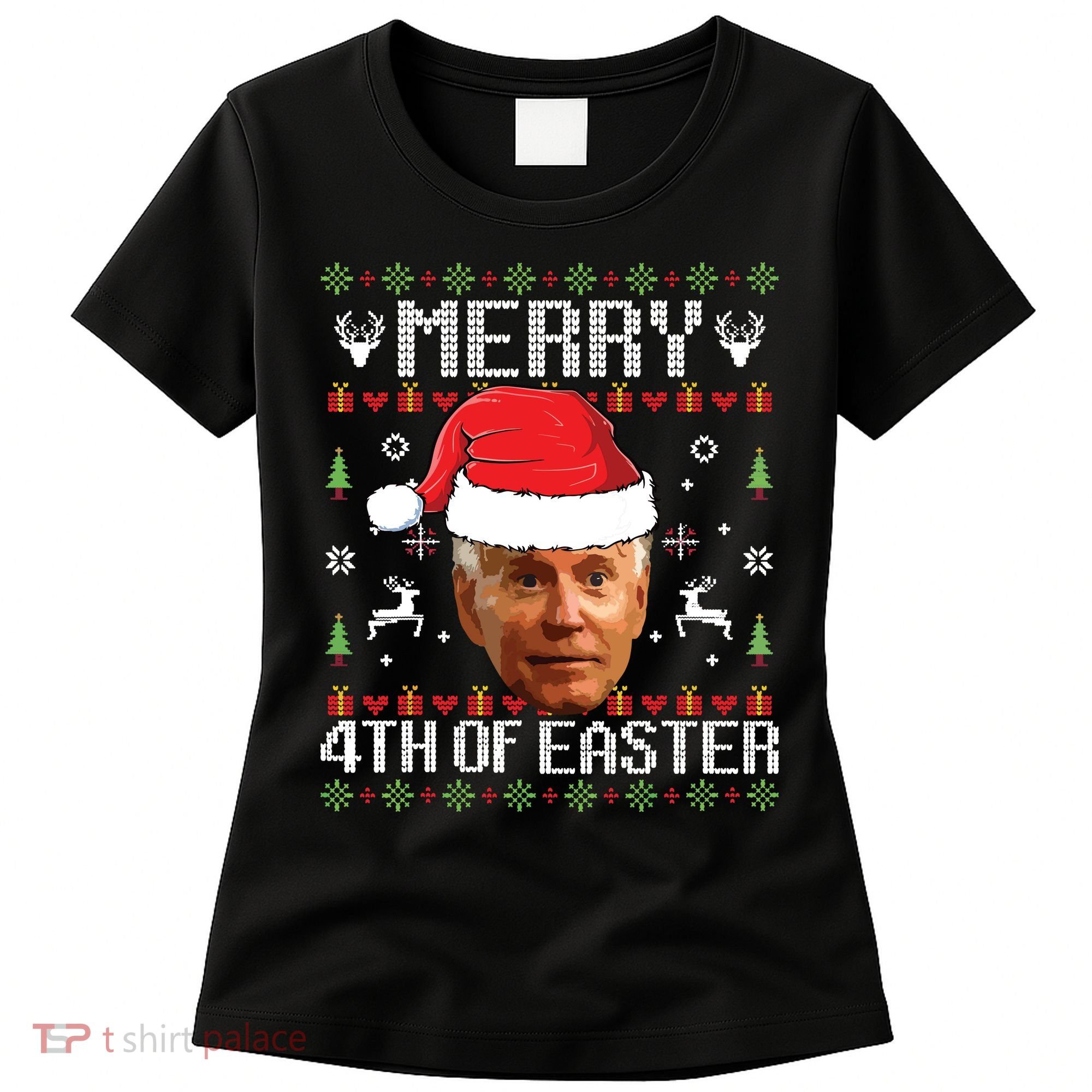 Funny Joe Biden Ugly Christmas Sweater Women's T-Shirt