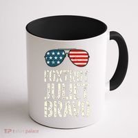Foxtrot Juliet Bravo Funny Pro America US Flag Sunglasses Coffee Mug thumb 1