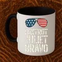 Foxtrot Juliet Bravo Funny Pro America US Flag Sunglasses Coffee Mug thumb 2