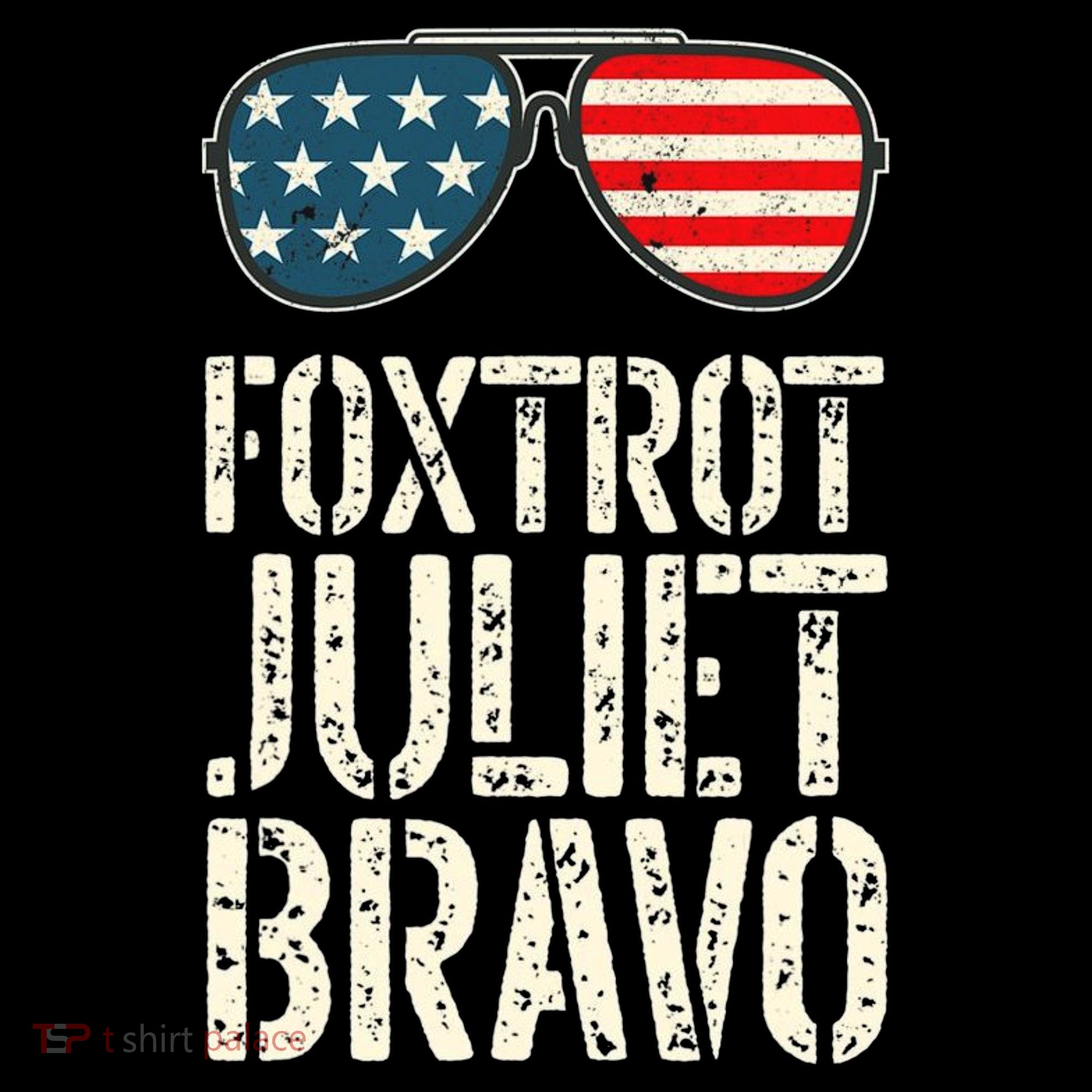 Foxtrot Juliet Bravo Funny Pro America US Flag Sunglasses Coffee Mug
