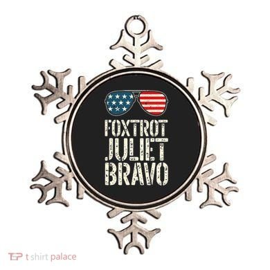 Foxtrot Juliet Bravo Funny Pro America US Flag Sunglasses Ornament