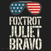 Foxtrot Juliet Bravo Funny Pro America US Flag Sunglasses Golf Towel thumb 3
