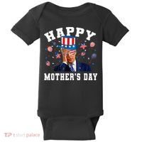 Funny Joe Biden Happy 4th Of July Confused Mother's Day Baby Bodysuit thumb 0