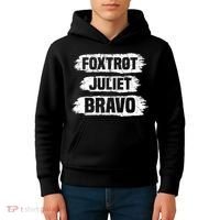 Foxtrot Juliet Bravo FJB Kids Hoodie thumb 4