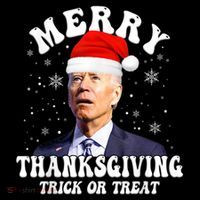 Funny Joe Biden Merry Thanksgiving Trick Or Treat Christmas Coffee Mug thumb 5