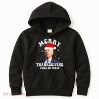 Funny Joe Biden Merry Thanksgiving Trick Or Treat Christmas Kids Hoodie thumb 0