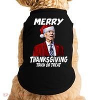 Funny Joe Biden Merry Thanksgiving Trick Or Treat Doggie Tank thumb 0
