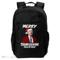 Funny Joe Biden Merry Thanksgiving Trick Or Treat Backpack thumb 0