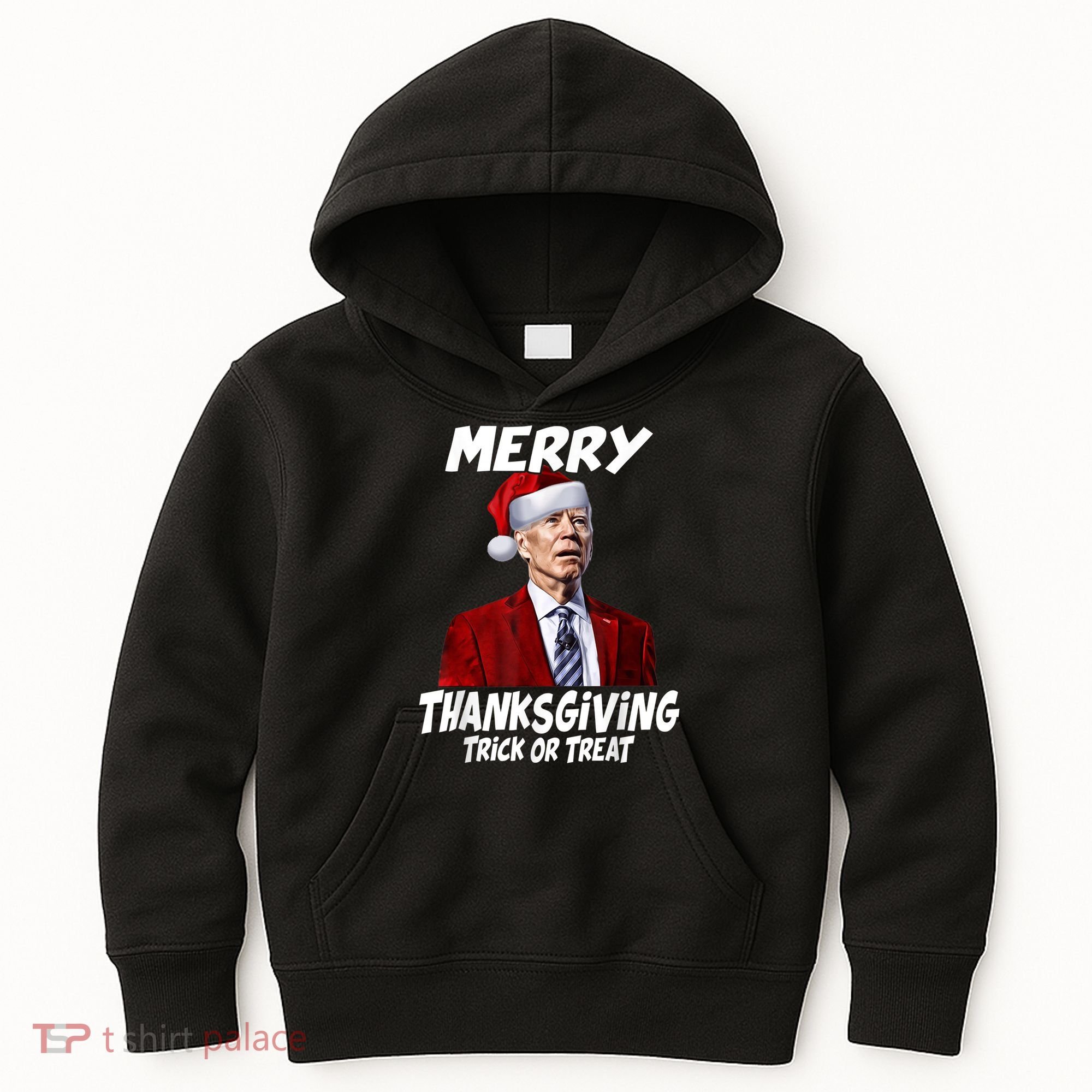 Funny Joe Biden Merry Thanksgiving Trick Or Treat Kids Hoodie