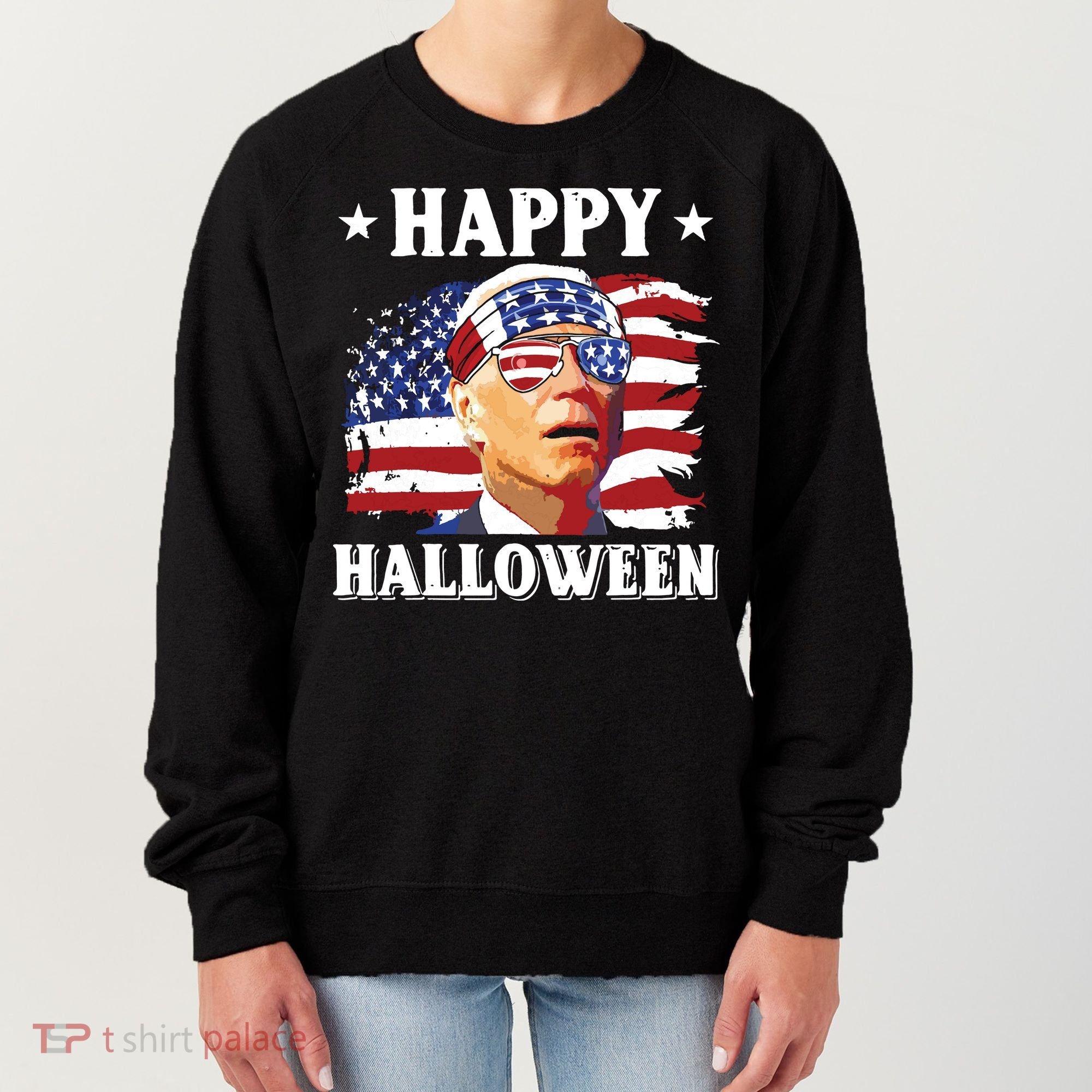 Funny Joe Biden 4th Of July Happy Halloween Women's Sweatshirt