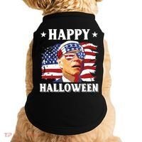Funny Joe Biden 4th Of July Happy Halloween Doggie Tank thumb 0