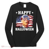 Funny Joe Biden 4th Of July Happy Halloween Long Sleeve Shirt thumb 0