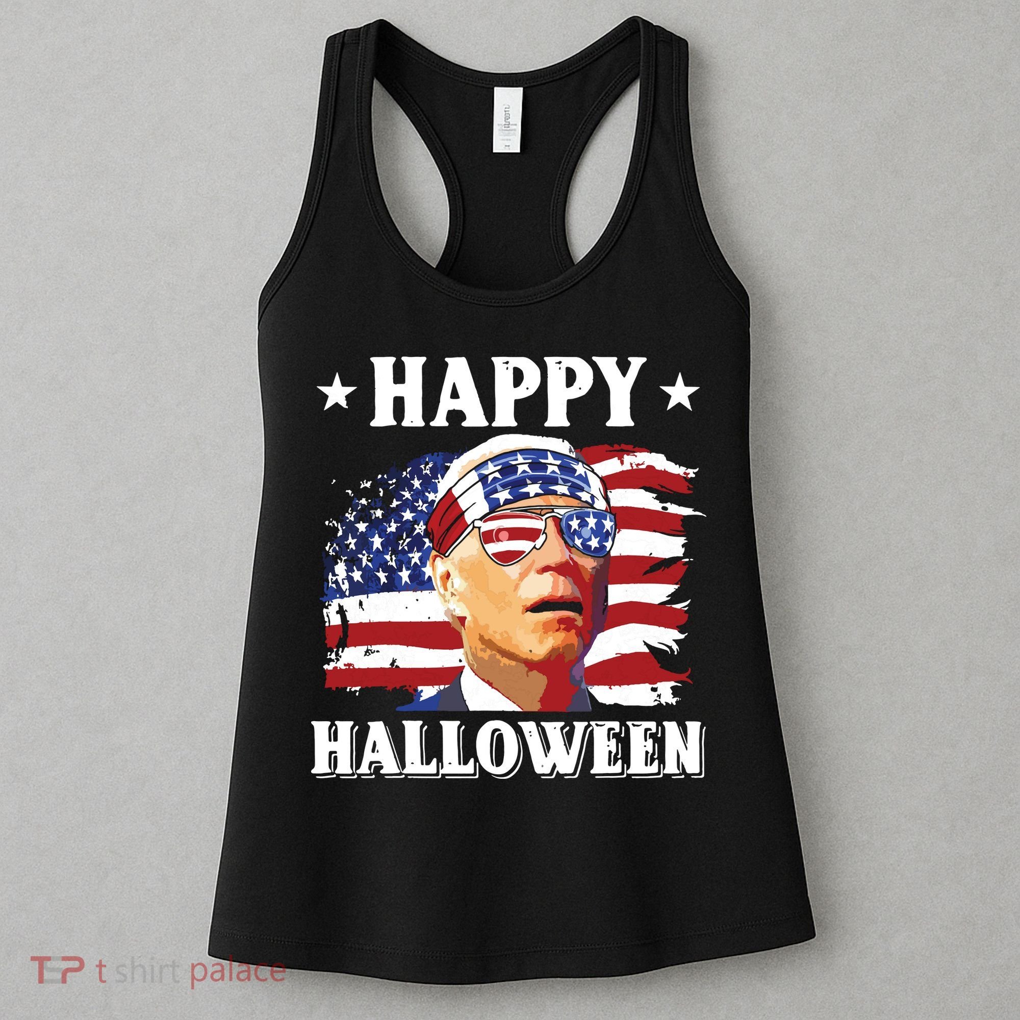 Funny Joe Biden 4th Of July Happy Halloween Women's Tank Top