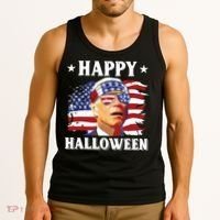 Funny Joe Biden 4th Of July Happy Halloween Tank Top thumb 3