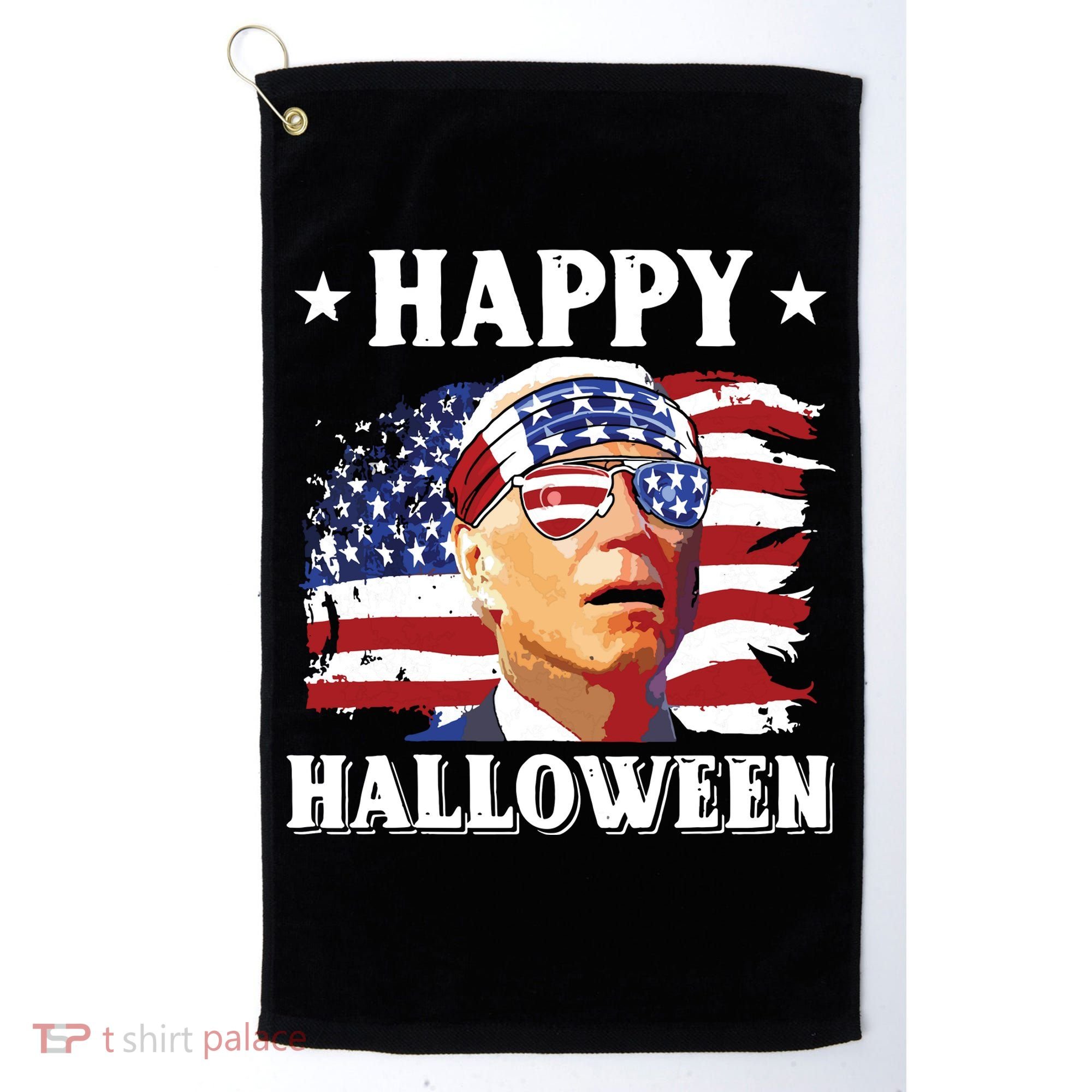 Funny Joe Biden 4th Of July Happy Halloween Golf Towel