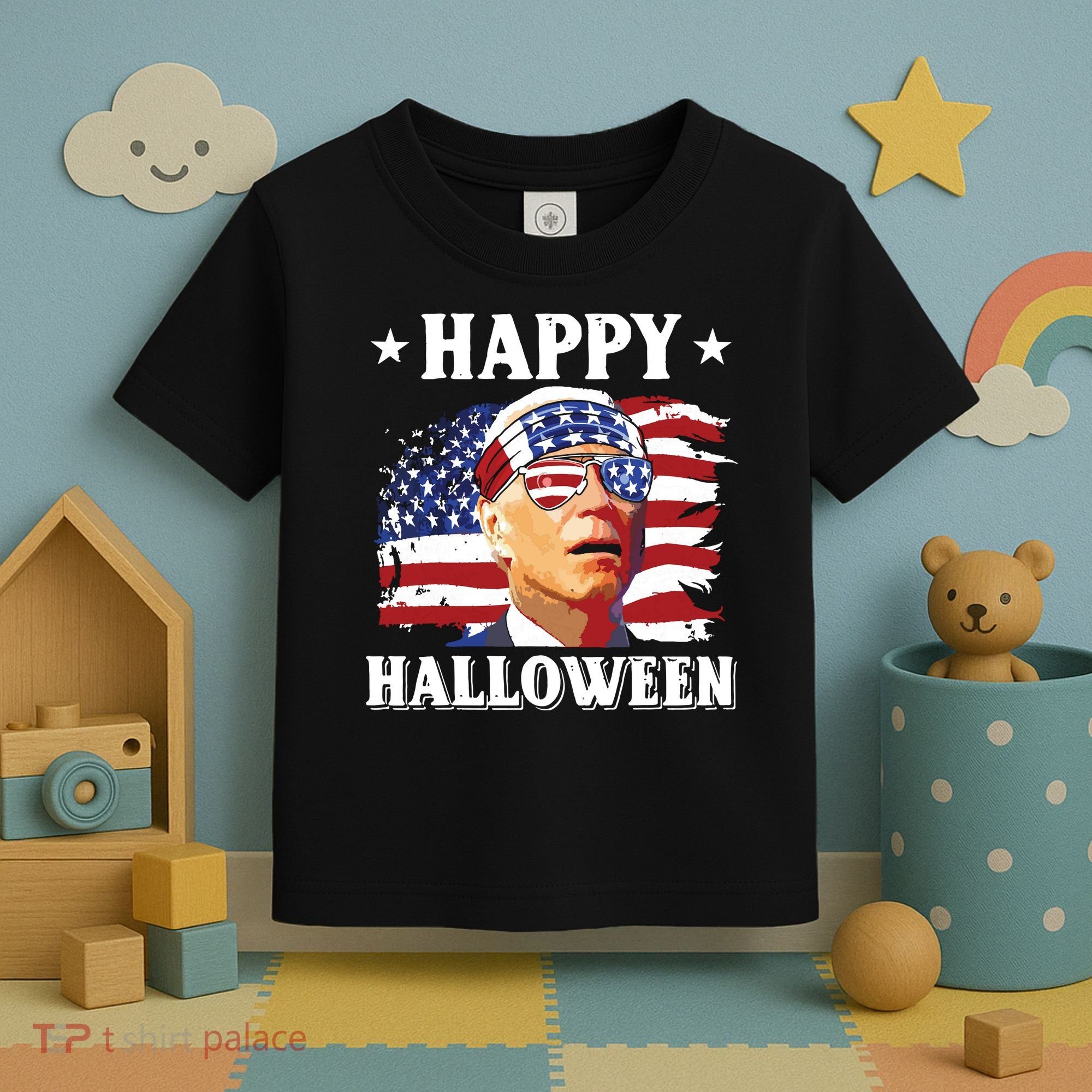 Funny Joe Biden 4th Of July Happy Halloween Toddler T-Shirt