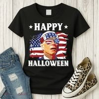 Funny Joe Biden 4th Of July Happy Halloween Women's T-Shirt thumb 3