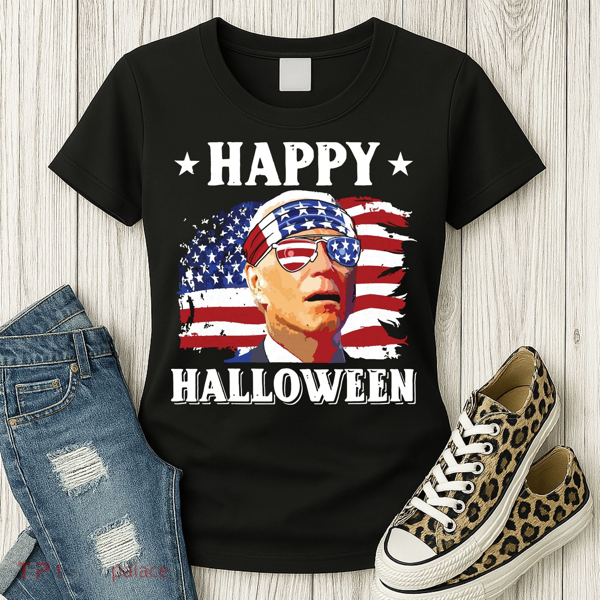 Funny Joe Biden 4th Of July Happy Halloween Women's T-Shirt