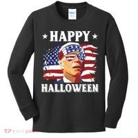 Funny Joe Biden 4th Of July Happy Halloween Kids Long Sleeve Shirt thumb 0