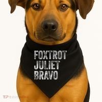 Foxtrot Juliet Bravo USA-Made Doggie Bandana thumb 1