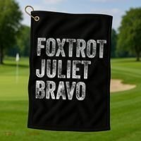 Foxtrot Juliet Bravo Golf Towel thumb 1