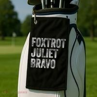 Foxtrot Juliet Bravo Golf Towel thumb 2