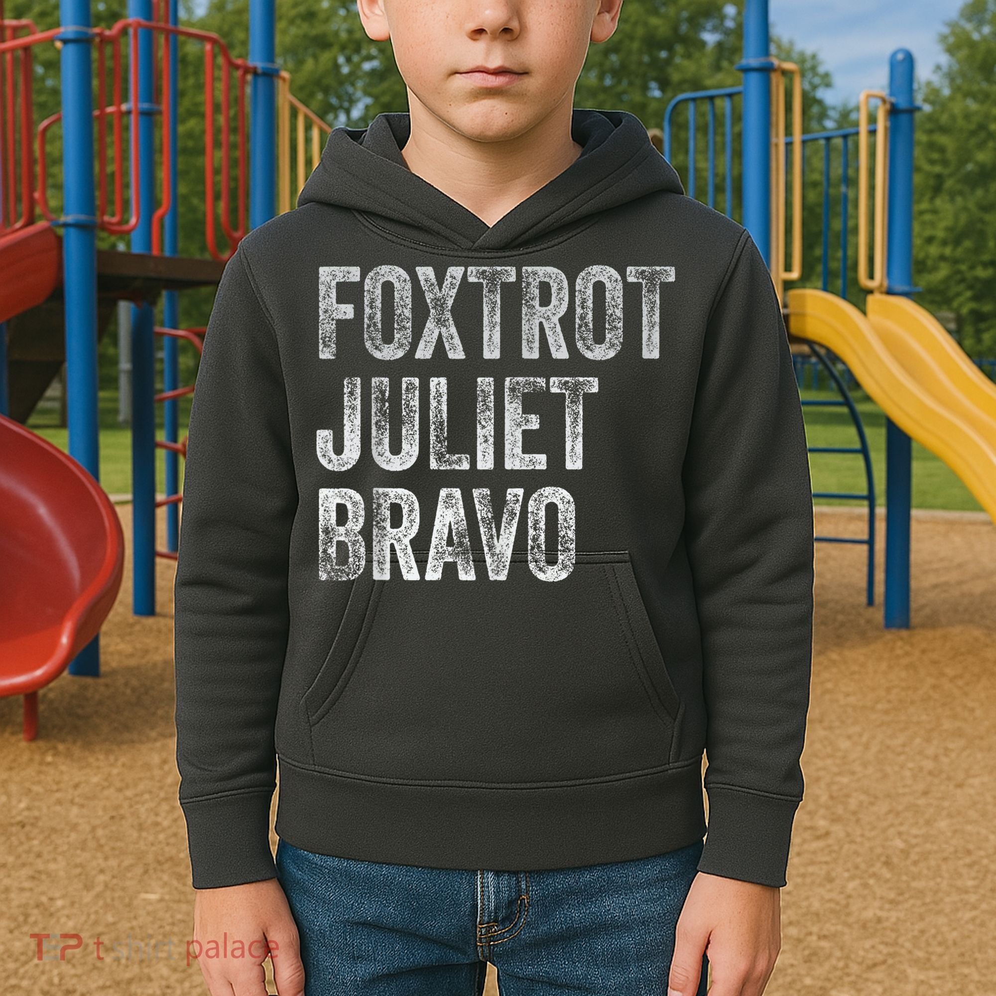 Foxtrot Juliet Bravo Kids Hoodie