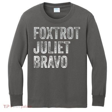 Foxtrot Juliet Bravo Kids Long Sleeve Shirt