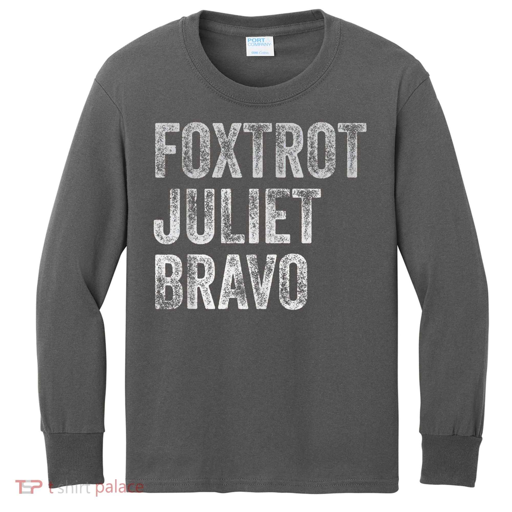 Foxtrot Juliet Bravo Kids Long Sleeve Shirt